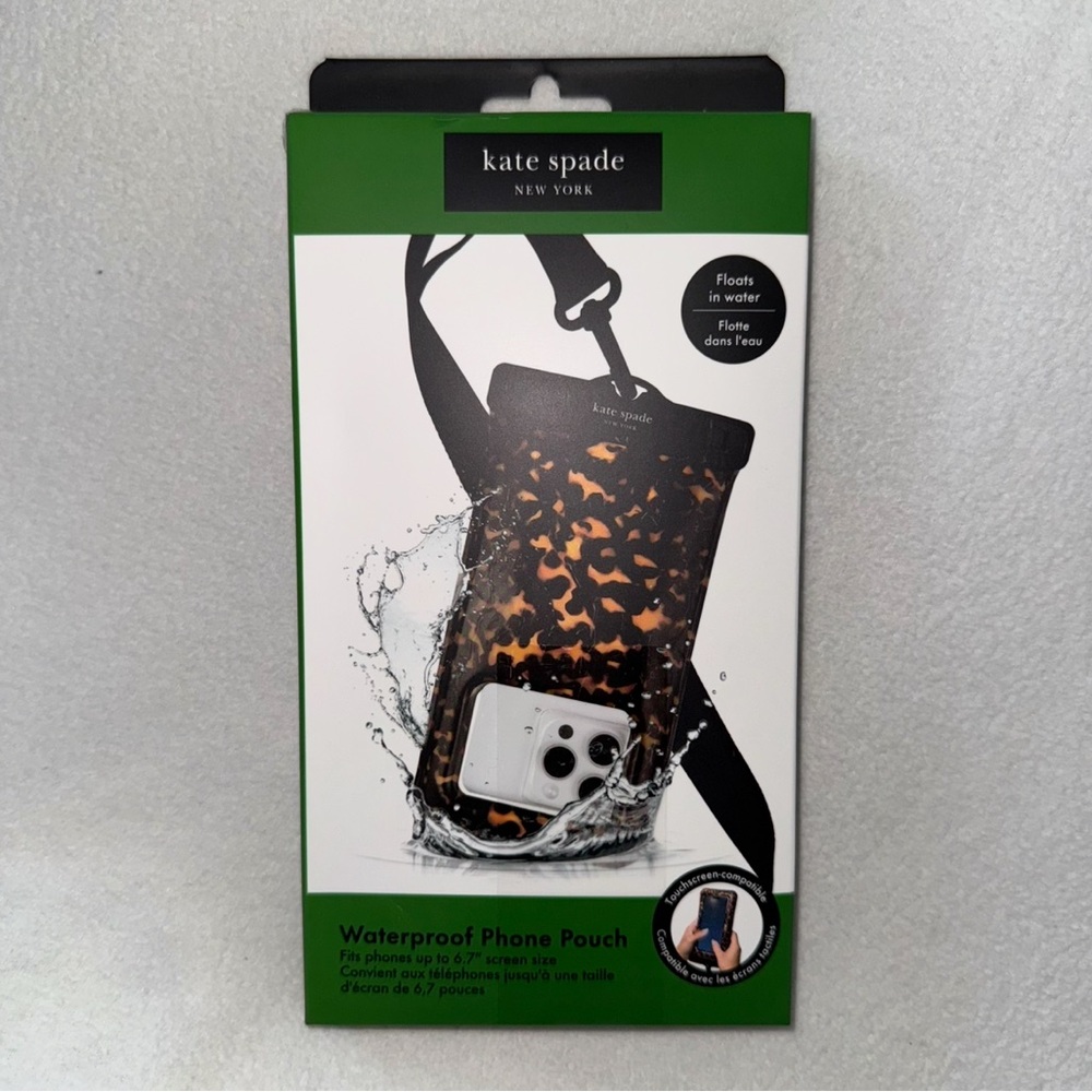 NEW! KATE SPADE Waterproof Phone Pouch, Leopard, Brand New in Box, FABULOUS!